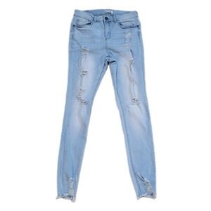 Thread & Others Womens Light Wash Distressed Skinny Jeans Size 7/8 P20810 Edgy